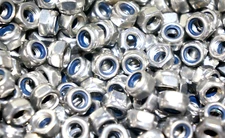 25pc #10-32 304 Stainless Steel Nylon Insert Hex Lock Nuts Nyloc