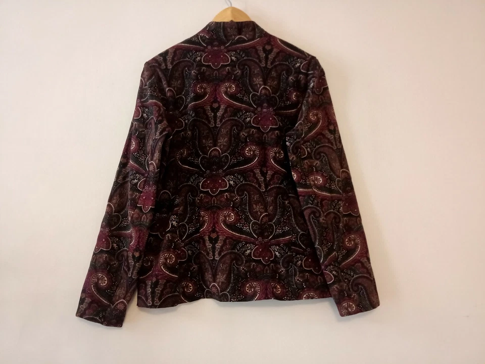 Jaqueta Feminina Paisley Vintage Tamanho P - Muito Bom Estado - Imagem 4 de 4