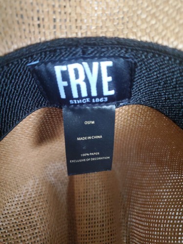 Men's FRYE Western Casual Breathable Cowboy Straw Hat Aztec Pattern One Size - Picture 7 of 10