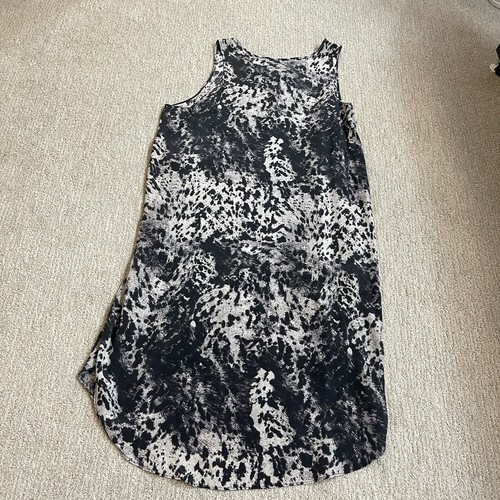 3.1 Phillip Lim Women Dress 6 Black White Silk Animal Print Shift Hi Low - Picture 17 of 23