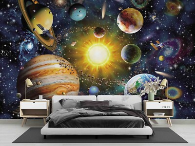 3D Planet Himmel Milchstraße Sonne Tapete Wandgemälde Fototapete Wandaufkleber 3