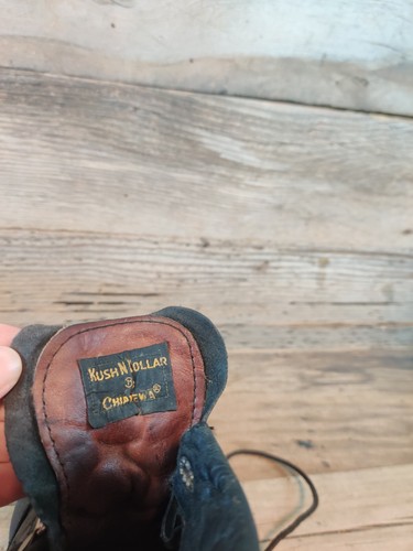VINTAGE CHIPPEWA KUSH N KOLLAR HERREN LEDER STIEFEL Größe 8D - Bild 6 von 6