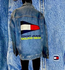 Tommy Jeans Denim Jacket Sailing Gear Size Large