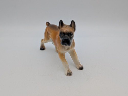 Vintage Boxer By Enesco Dog Figurine Glossy 5-in Long - Picture 2 of 6