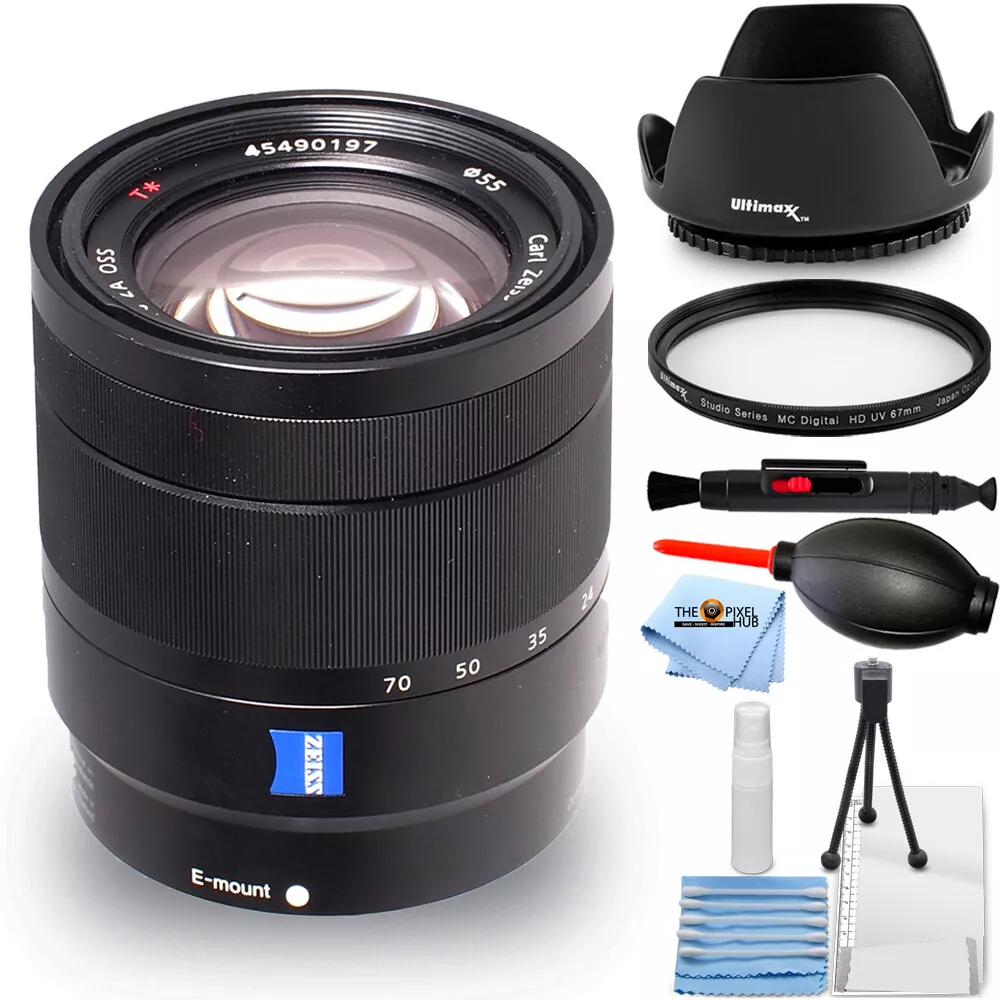 Sony Vario Tessar T* E mm f ZA OSS Lens   Essential UV Filter Bundle