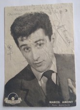 DÉDICACE MARCEL AMONT CARTE PROMO 1956 AIX EN PROVENCE CHANSON FRANÇAISE ÉTAT 