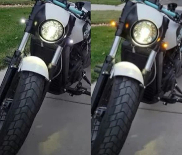 Micron LED Turn Signals Indicators Indian Scout Bobber [red/amber/INTERNATIONAL] - Image 4 of 4