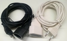 EUROVERLÄNGERUNG WEISS + SCHWARZ VERSCHIEDENE 2m 3m 5m  EUROSTECKER EUROKUPPLUNG