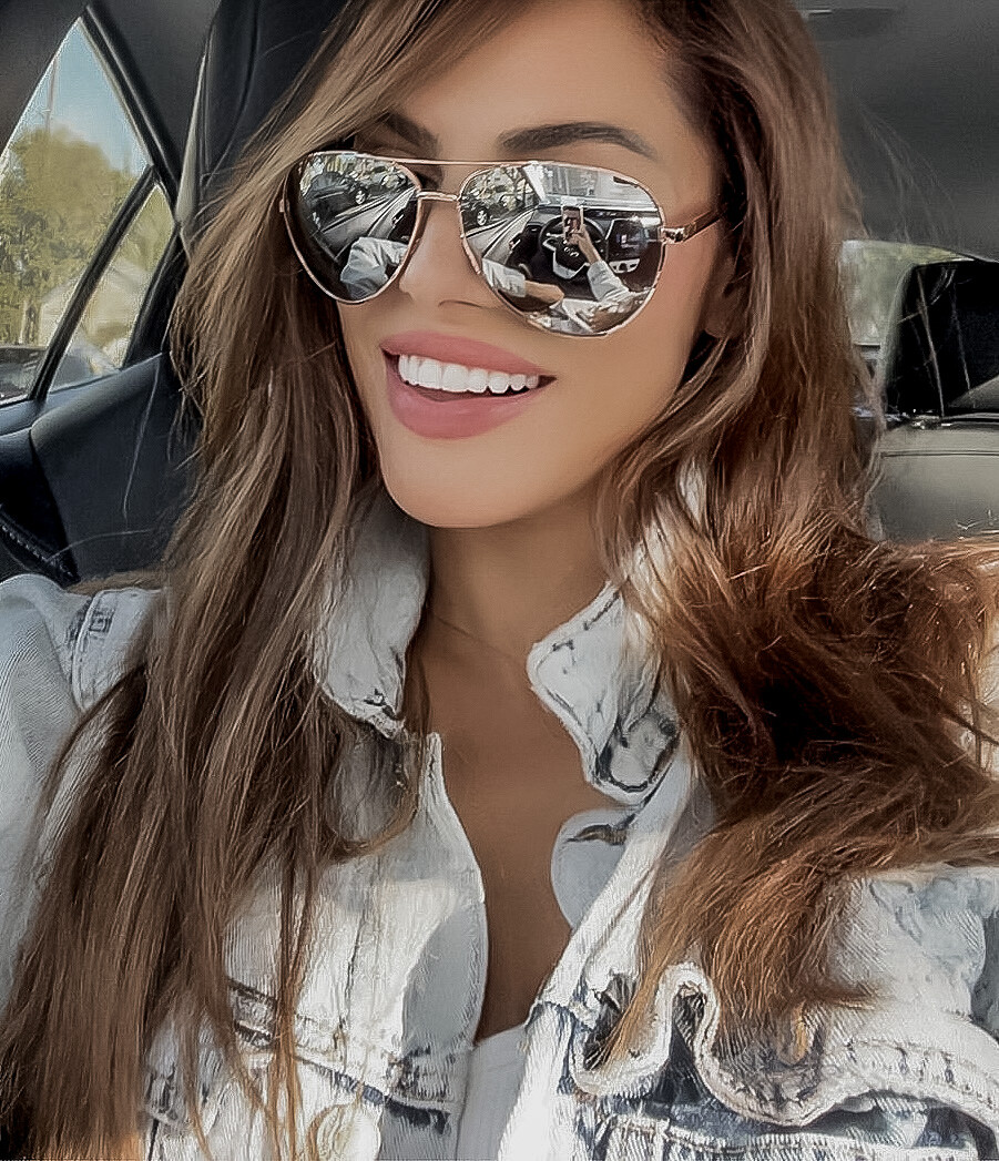 Sunglasses AVIATOR SILVER GOLD ROSE OVERSIZED Mirror Reflective