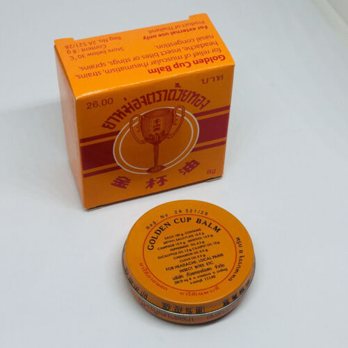 Gold Cup Balm Thai herbs Ointment Relief Dizziness Muscle Pain Insect Bite 6x8g - Picture 9 of 12