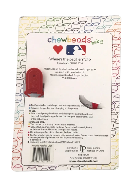 Porta Clip Chupete Safe Angels Béisbol No usar como mordedor Foto 3 de 3