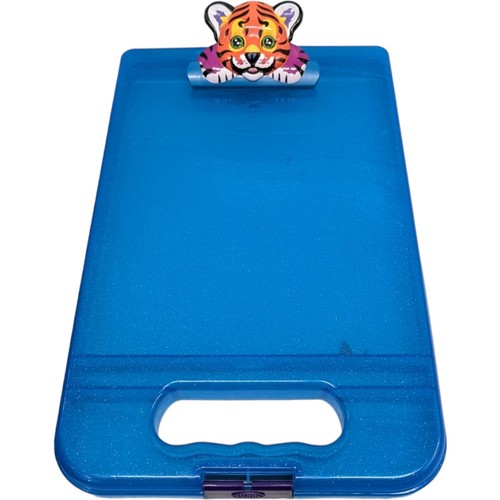 Vintage Lisa Frank "Hunter" Tiger Cub Rainbow Blue Clipboard with