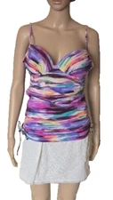 Assets By Sara Blakely Push Up Tankini With Rouching style 1538 Size M