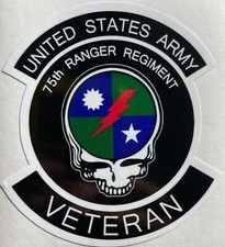 US Army 75th Ranger Regiment Veteran Sticker Waterproof D382