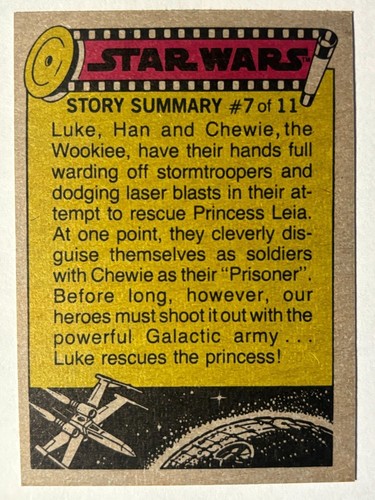 1977 Topps Star Wars Movie Cards Blue 1st Series High Grade PSA Vader Luke Leia - Picture 187 of 235