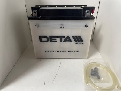 Motorradbatterie 12N 16-3B 16V Deta 51611c Made in Germany Neu Rarität