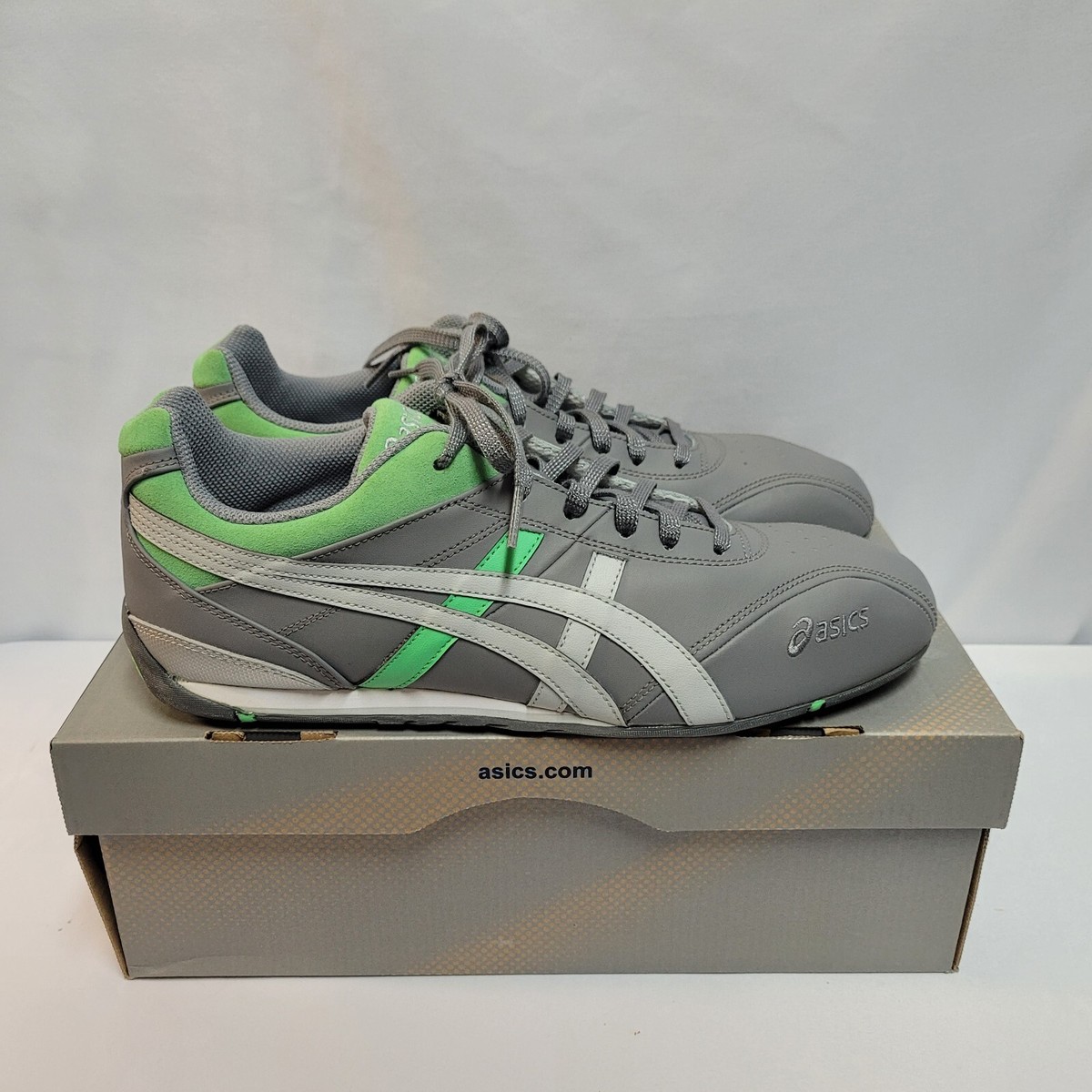 NEW in BOX Asics Shihan PEWTER GREY MINT GREEN HL8E8 Shoes