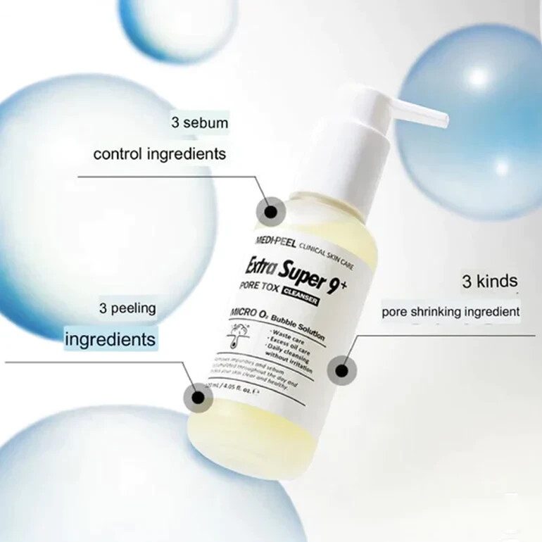 MEDI-PEEL Extra Super 9 Plus Pore Tox Cleanser 120ml 8809941820607