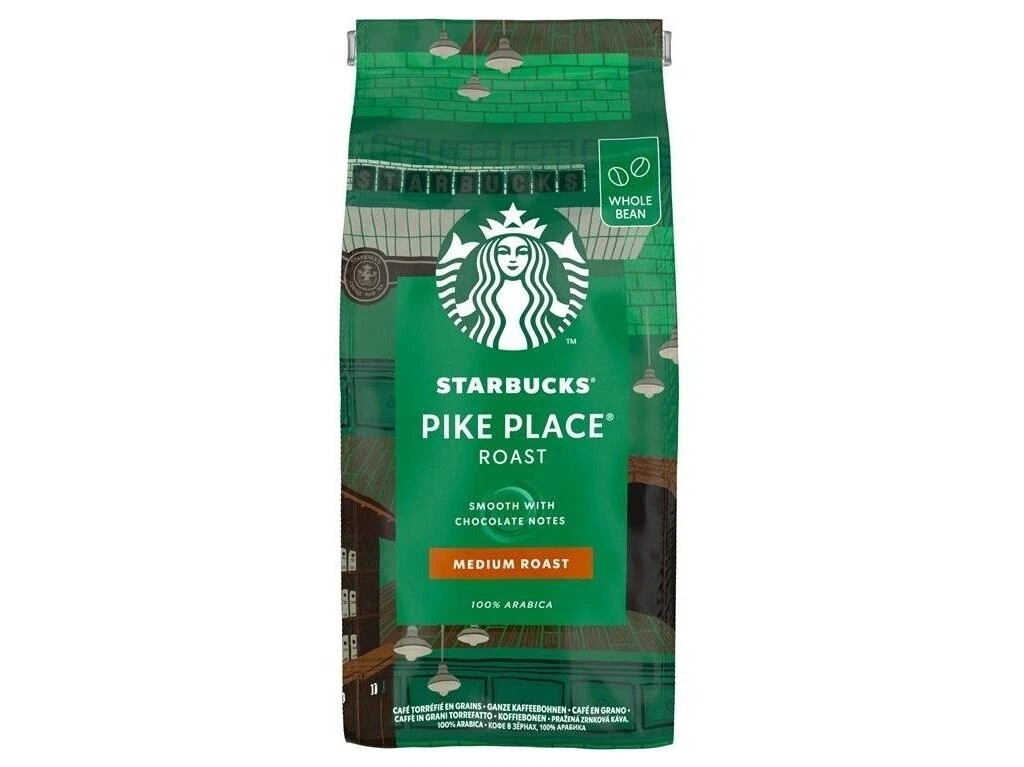 STARBUCKS PIKE PLACE ROAST ESPRESSO Whole Coffee Beans 100% Arabica 450g 16oz eBay