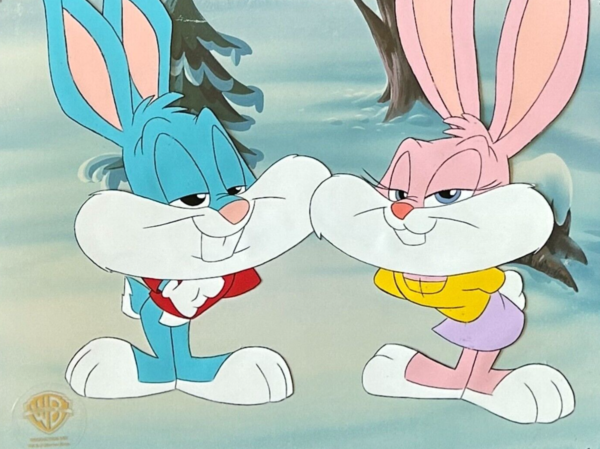 トップス \"90's tiny toons buster bunny\" Vintage 1990 Ace Buster Bunny Stuffed Plush Toy Tiny Toons
