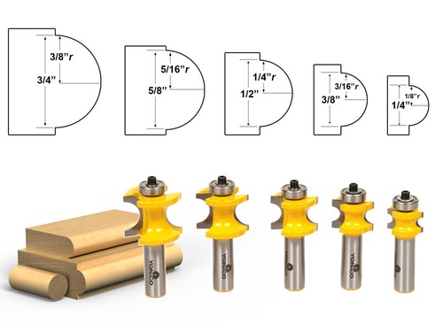 Yonico 13114 Bullnose Router Bit Avec Perle 3/40,6 Cm - 3/20