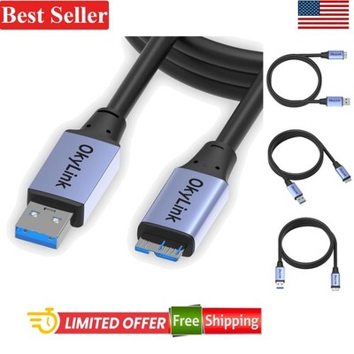 SuperSpeed USB 3.0/3.2 A to Micro-B Cable, 5ft, Aluminum Build, 5Gbps Transfer
