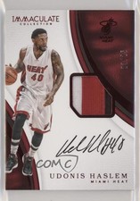 2016-17 Panini Immaculate Red 23/25 Udonis Haslem #P-UH Patch Auto 0c3