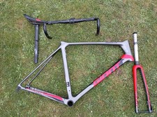 Giant TCR Disc Advanced 1 Carbon frame and forks plus parts - spares or repair