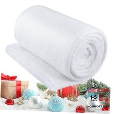 Pack Large Snow Blanket Roll for Christmas Decor Artificial Fake 5 x 10 ft 1