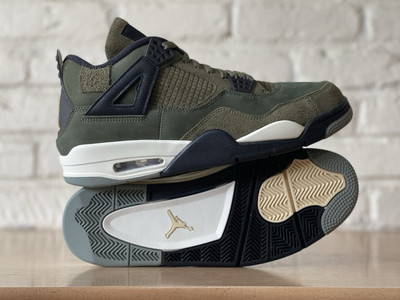 Nike Air Jordan 4 Retro SE Craft Men Sz 11 Medium Olive Pale Vanilla FB9927 200
