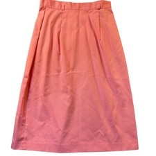 Vintage Coral Pink Pleated High Waist Midi Skirt Petite USA Coquette Soft Girl
