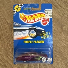 Hot Wheels PURPLE PASSION 1990 Collector #87 PURPLE W GREEN, RED INTERIOR