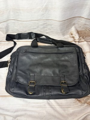Wilson's Leather Laptop Bag Briefcase Soft Black Shoulder Strap Business Casual