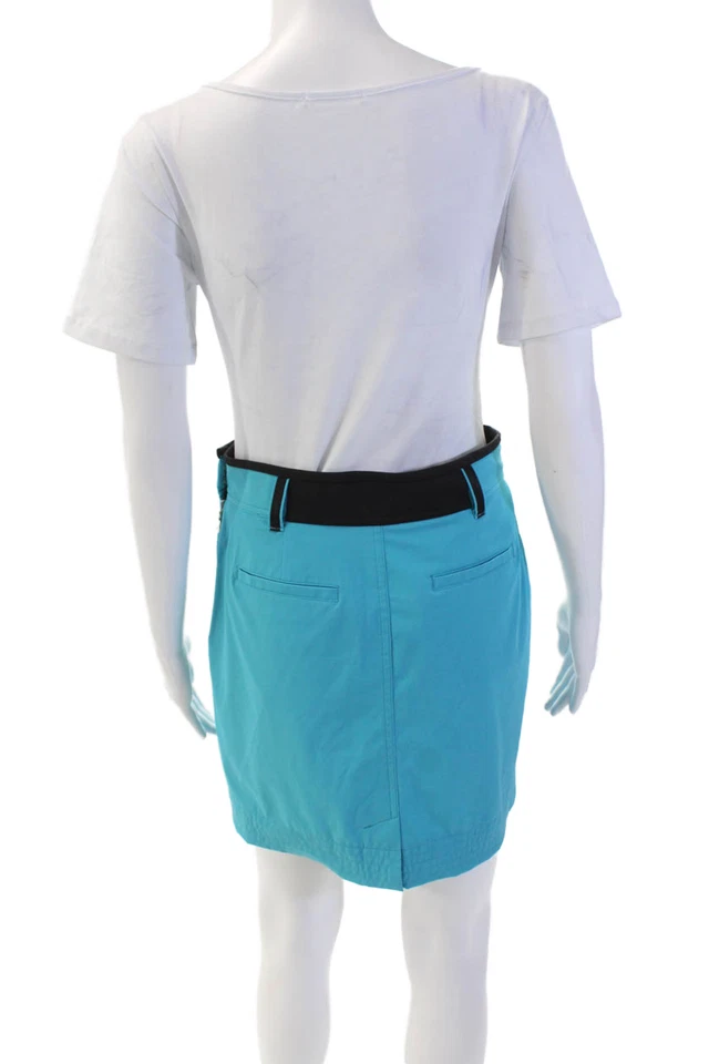 Ralph Lauren Golf Mujer Cuatro Bolsillos Cremallera Lateral Mini Falda Lápiz Azul Talla 2 Foto 4 de 4