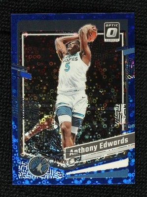 2023 Panini Donruss Optic Fast Break Blue Prizm 18/49 Anthony Edwards #59 0g4t