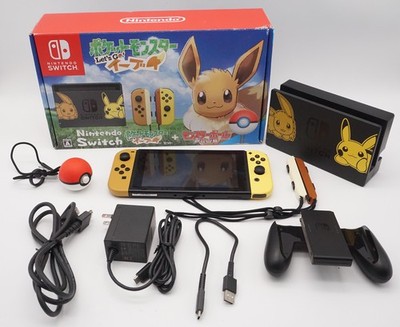 Nintendo Switch Console HAC-001 Lets Go Pikachu & Eevee with Pokeball Japanese