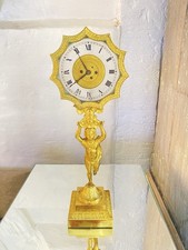 Sehr Sch&ouml;ne Feuervergoldete Empire Nachtlicht Uhr Um 1820
