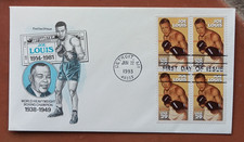 BOXING JOE LOUIS HEAVYWEIGHT CHAMPION 1993 BLOCK ARTMASTER CACHET FDC VF UNADDR