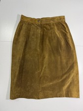 Express Women's Brown Suede Leather skirt Size 5