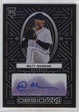 2022 Panini Chronicles Obsidian Electric Etch Purple /99 Matt Manning Auto 0c2