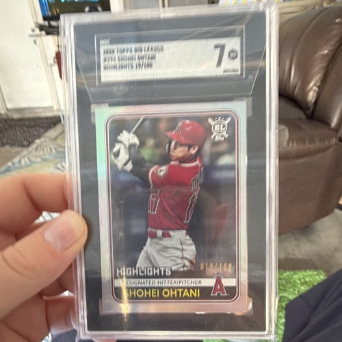 Topps 2020 Big League Highlights Shohei Ohtani #294 Rainbow Foil /100 SGC 7