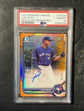 LUIS MEZA 2022 Bowman Chrome Orange Refractor Auto 5/25 PSA 10 1st