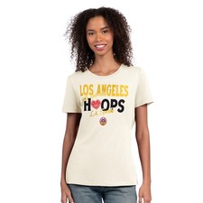 Women's Starter Oatmeal Los Angeles Sparks Endzone-T-Shirt