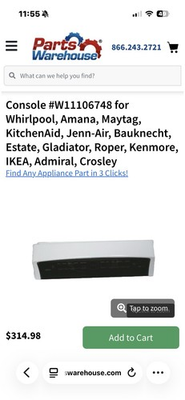 #ad #ad W11106748 Whirlpool Cabrio Washer Control Panel OEM Next Day Shipping $199.97