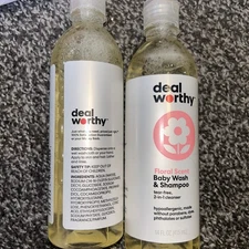 2 PACK Deal Worthy Foral Scent Baby Wash & Shampoo tear free 2-1 Cleanser