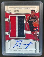 2022-23 National Treasures Collegiate Dalen Terry RC Patch Auto #04/49 Wildcats