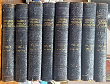 1897 Standard American Encyclopedia complete; Vol I-VIII; leather spine; gilt