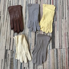 Lot 5 Vintage 1940s 1950s Men s Gloves Cotton Leather