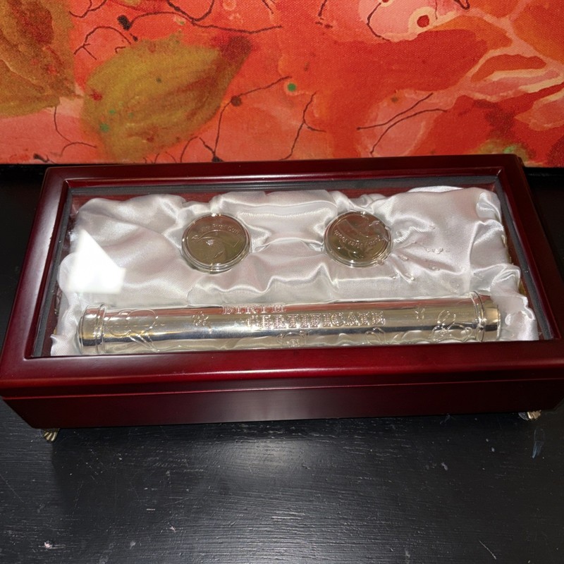 Stephan Baby Satin Lined Music & Keepsake Rosewood Box,Silver Plated & Pristine 