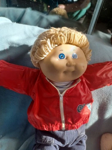 VINTAGE CABBAGE PATCH KIDS DOLL 1978 1982 BLONDE BLUE EYES PIG TAILS 17”